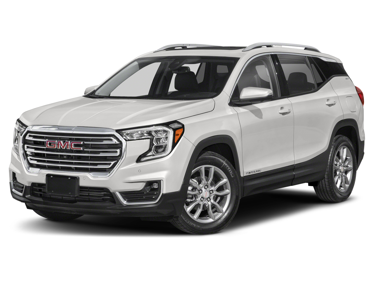 2022 GMC Terrain SLE in Ebony Twilight Metallic — front three-quarter view