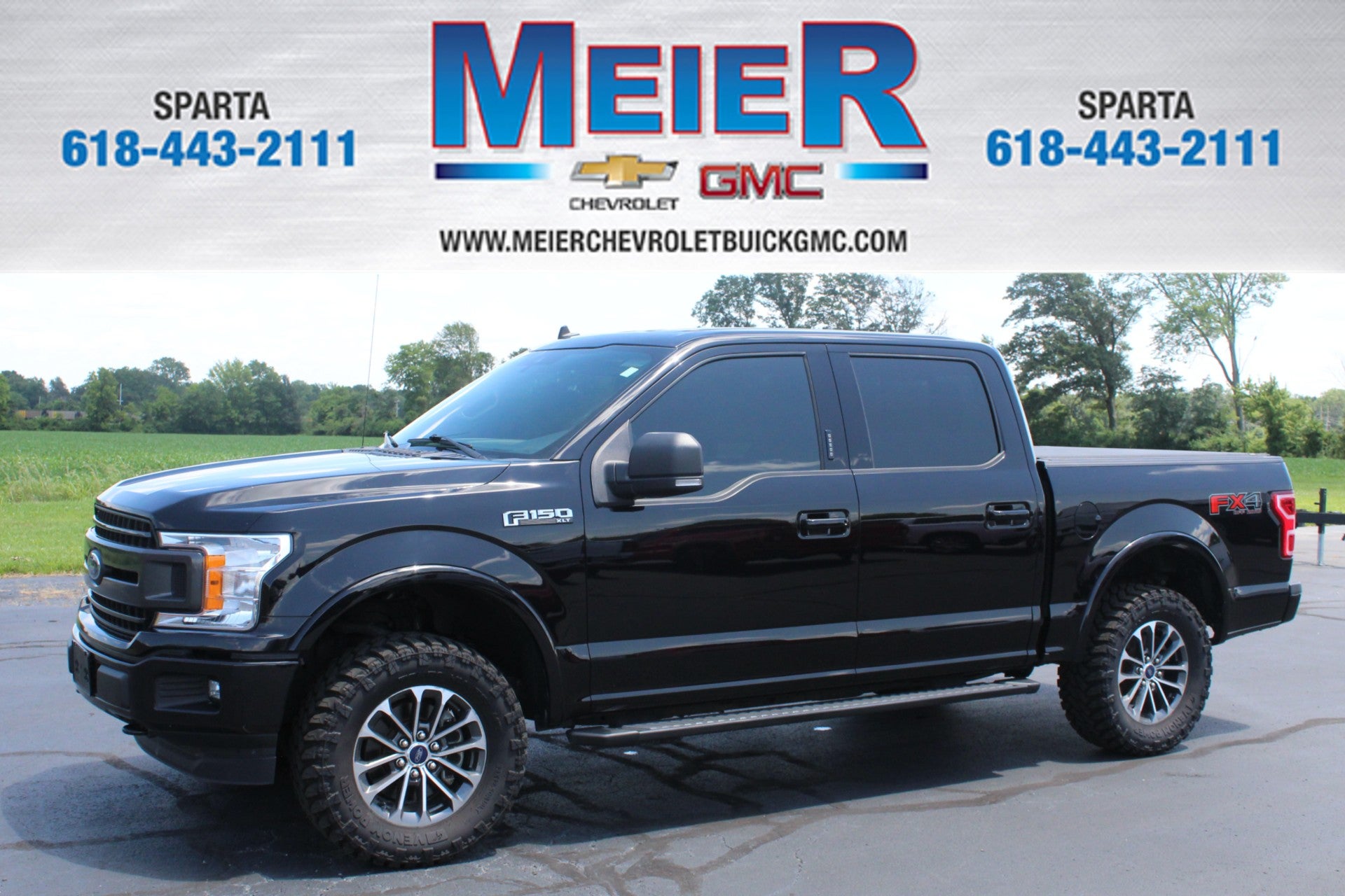 2020 Ford F-150 XLT in Black — front three-quarter view