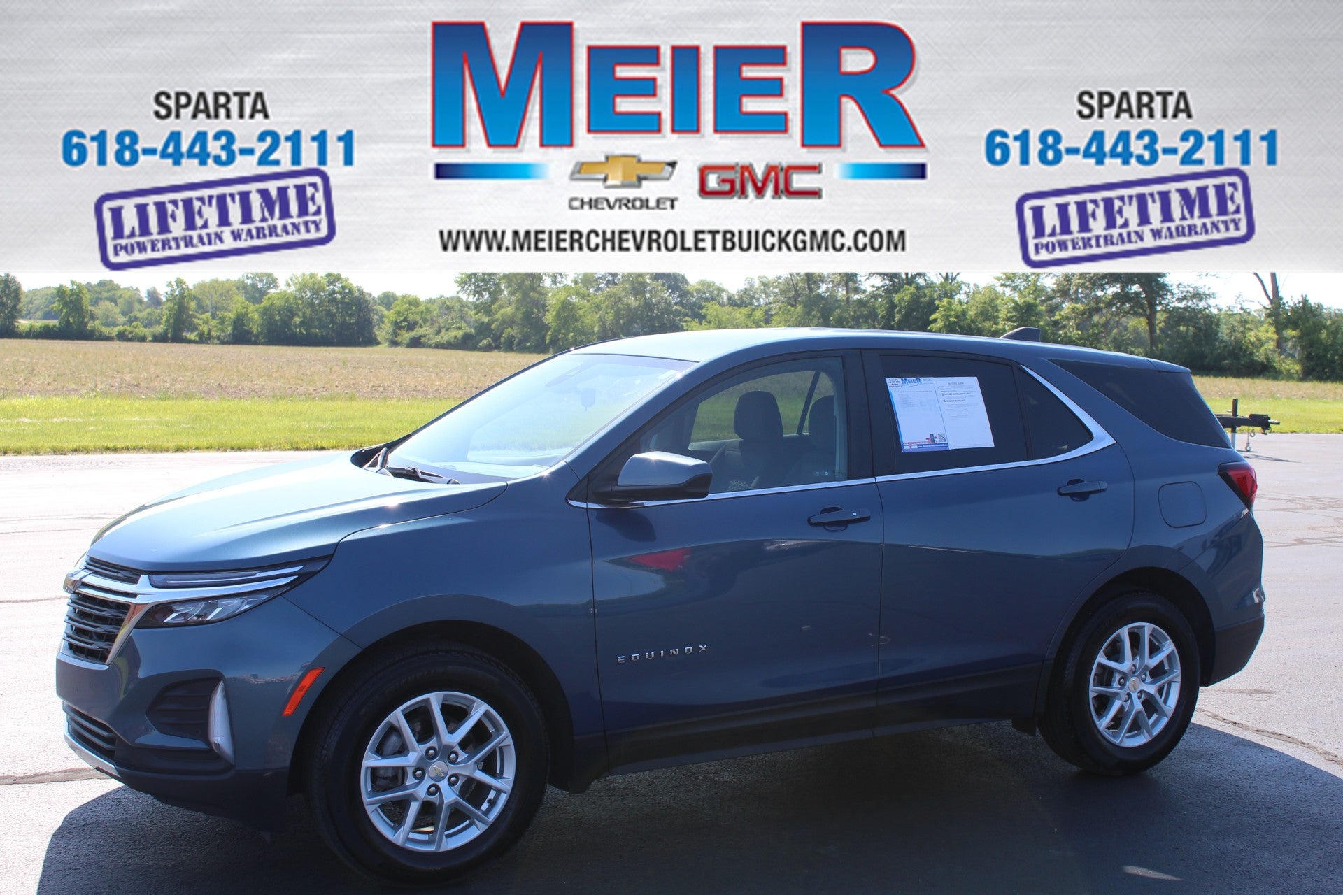 2024 Chevrolet Equinox LT in Lakeshore Blue Metallic — front three-quarter view