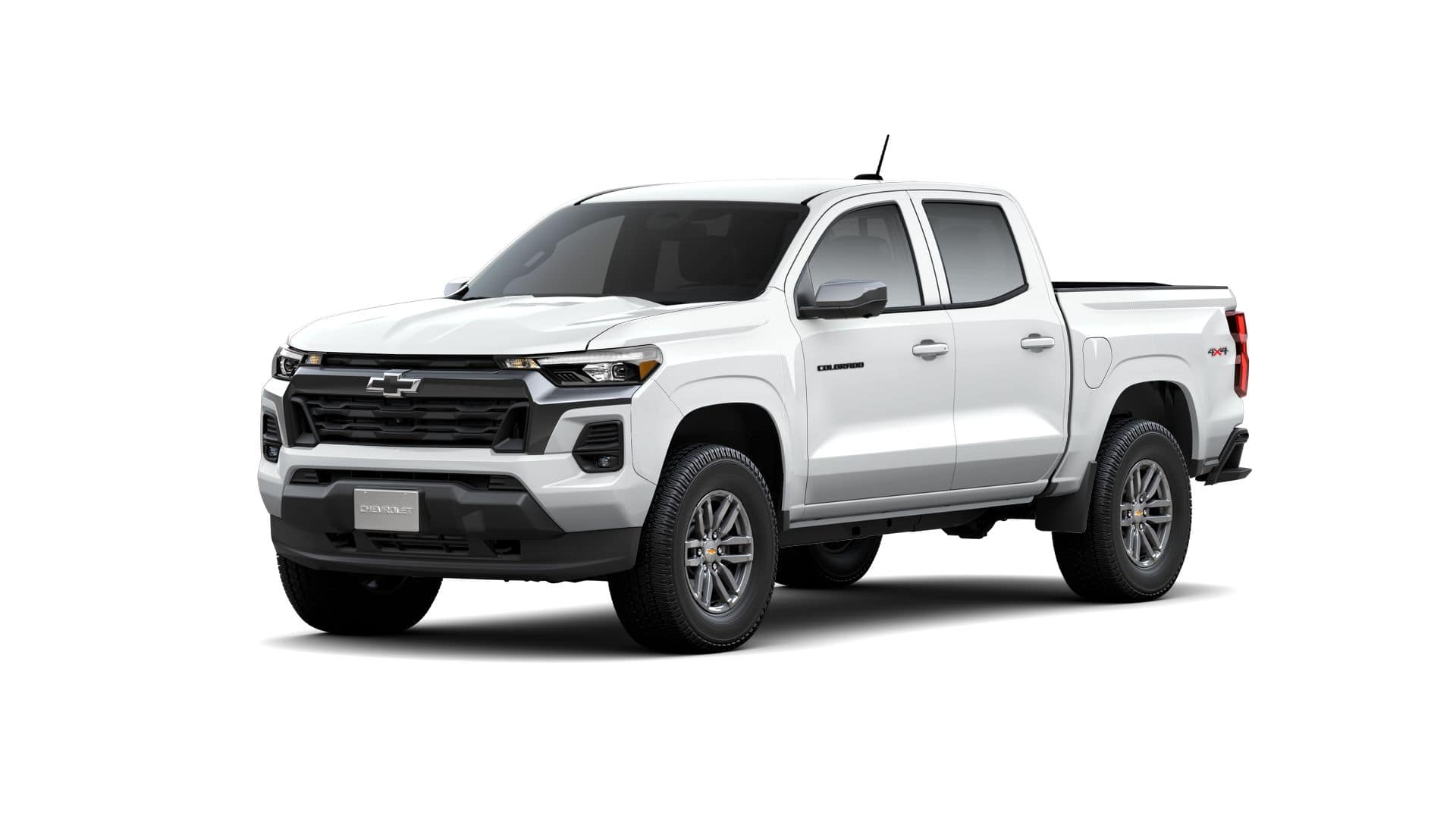 2026 Chevrolet Colorado LT in Summit White — front three-quarter view