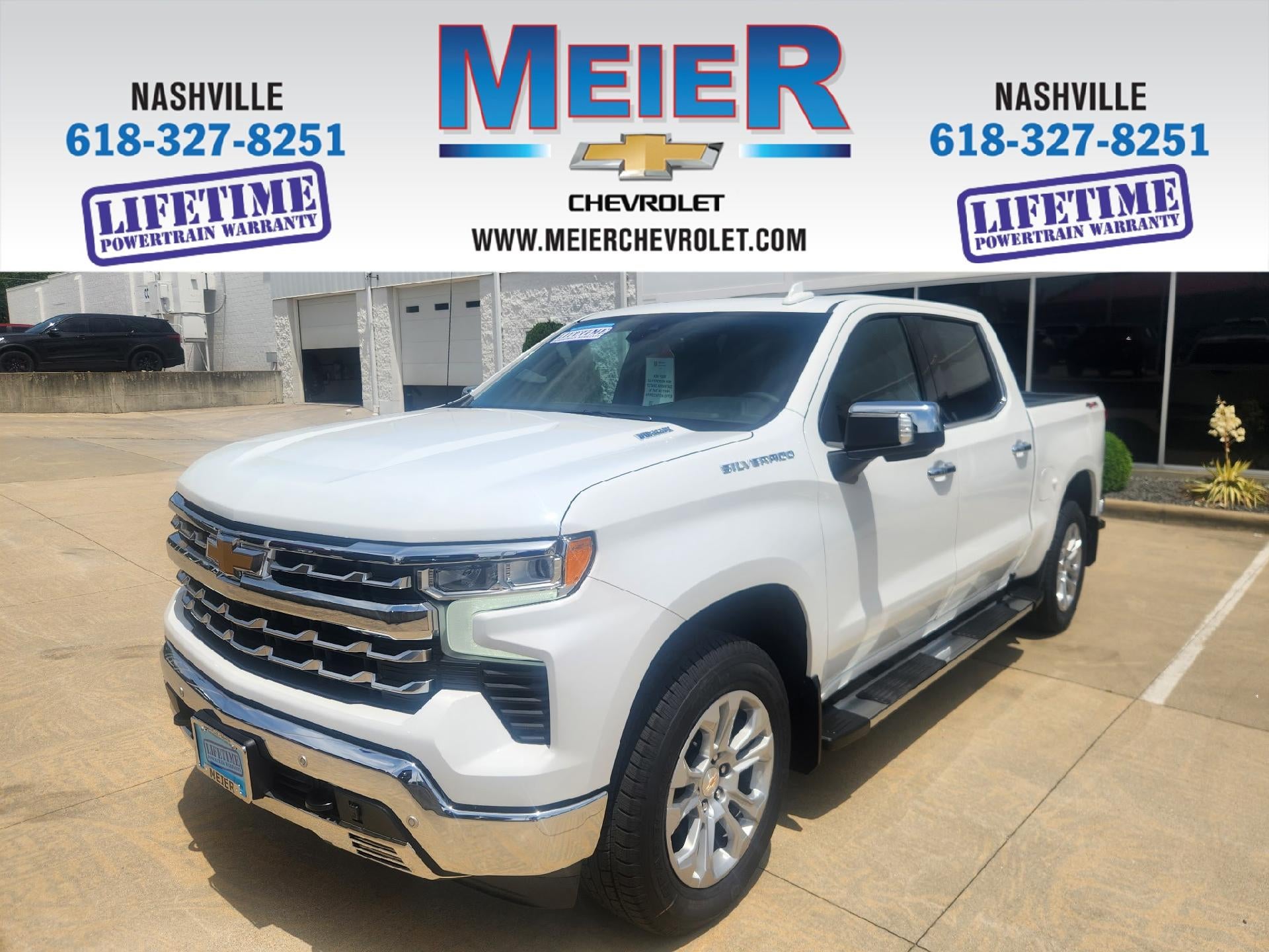 2026 Chevrolet Silverado 1500 LTZ in Summit White — front three-quarter view