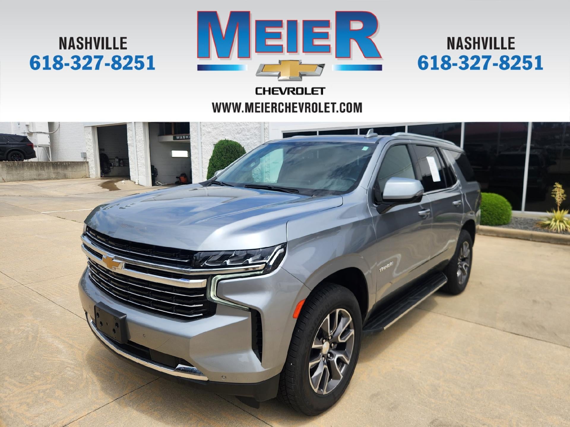 2023 Chevrolet Tahoe LT in Sterling Gray Metallic — front three-quarter view