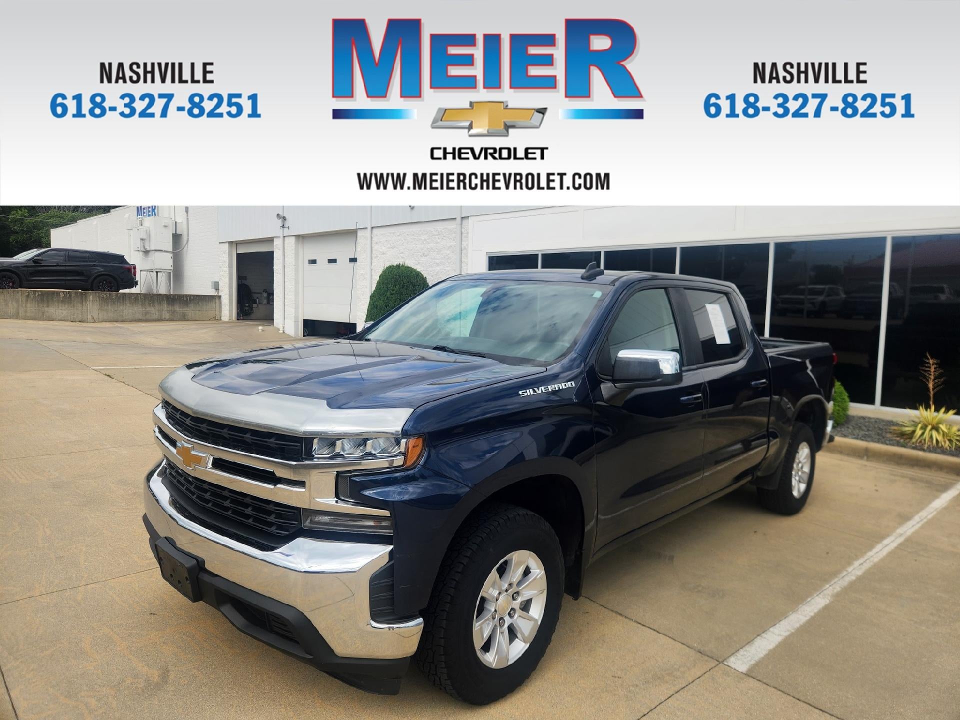 2019 Chevrolet Silverado 1500 LT in Northsky Blue Metallic — front three-quarter view