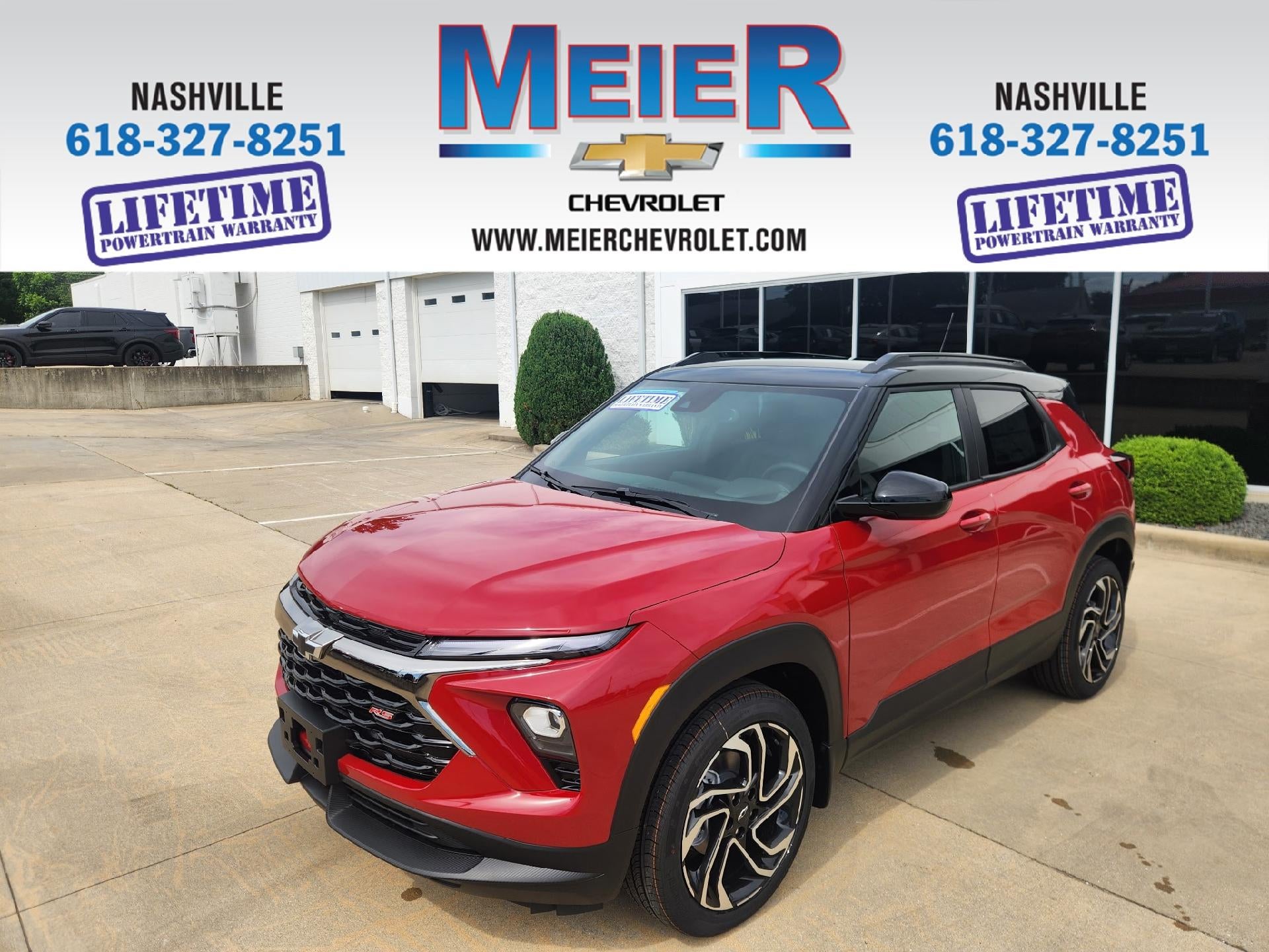 2026 Chevrolet Trailblazer RS in Apex Red — front three-quarter view